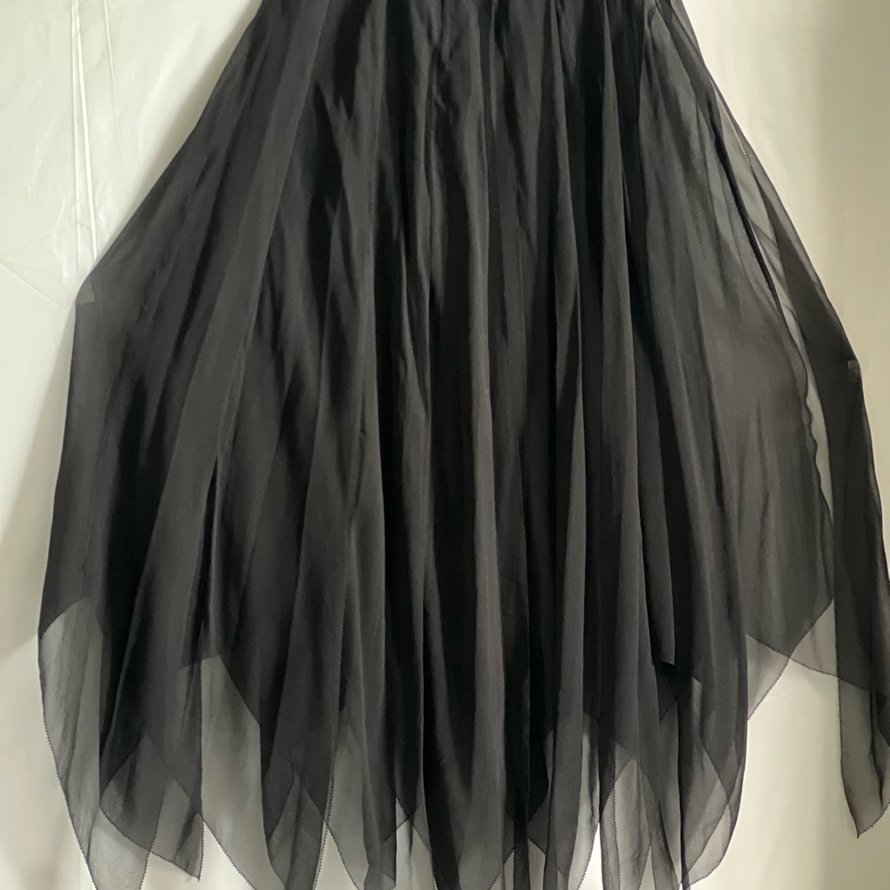 Elegant Black Chiffon Skirt